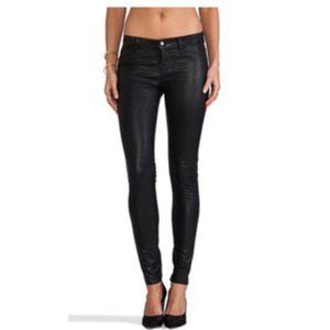J Brand black coated Denim Leather Look jeggings 25